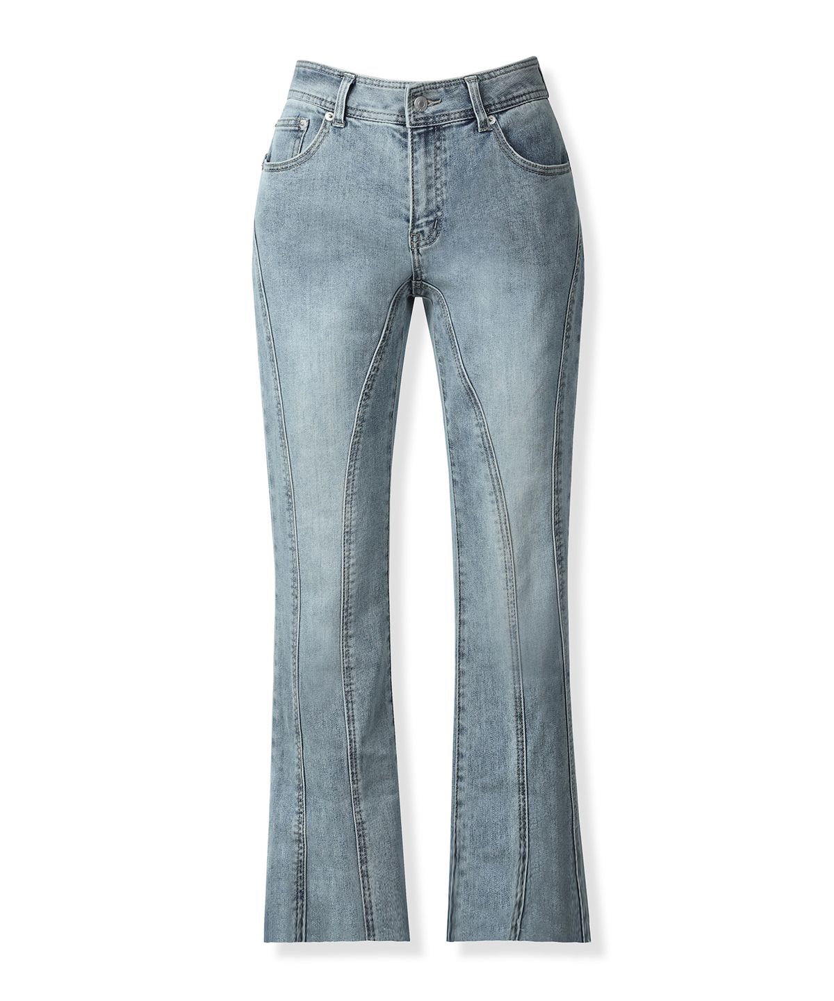 어반드레스(AVANDRESS) Thin Bootscut Pants DEEP BLUE