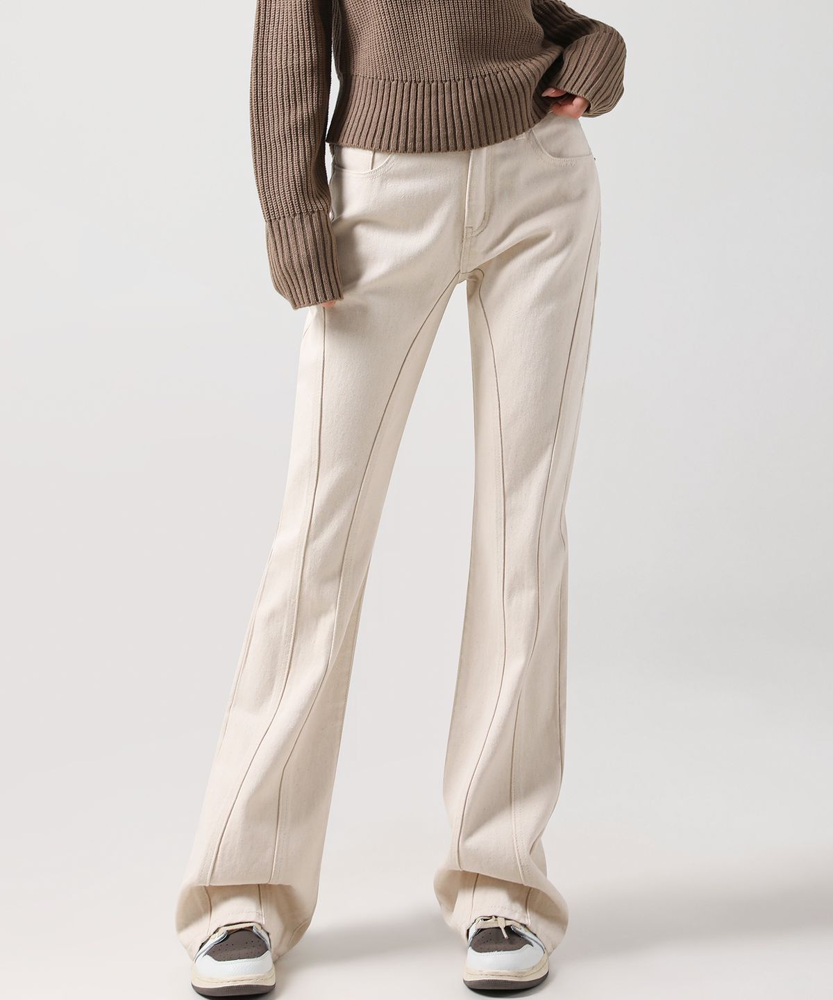 어반드레스(AVANDRESS) Thin Bootscut Pants DEEP BLUE