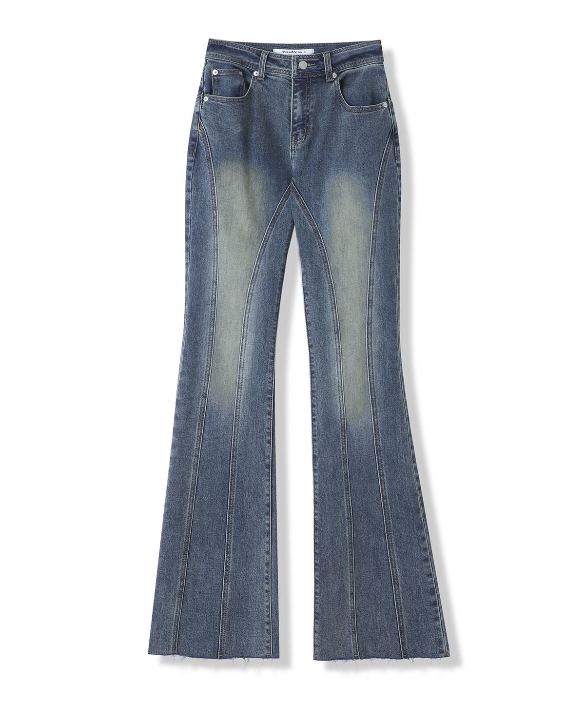 어반드레스(AVANDRESS) Thin Bootscut Pants DEEP BLUE