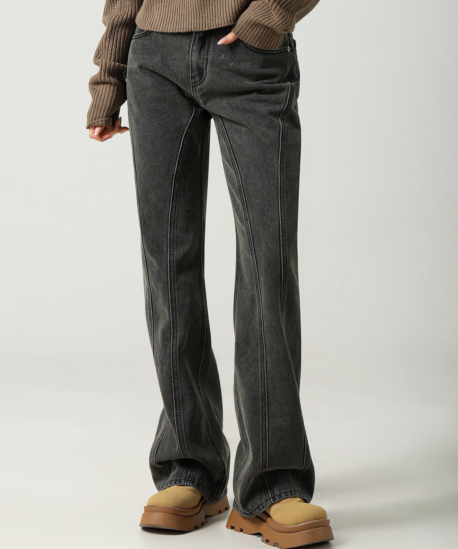 [AVANDRESS] Thin Bootscut Pants 2色★ MUSINSA | AVANDRESS Thin Bootscut Pants VINTAGE BLUE
