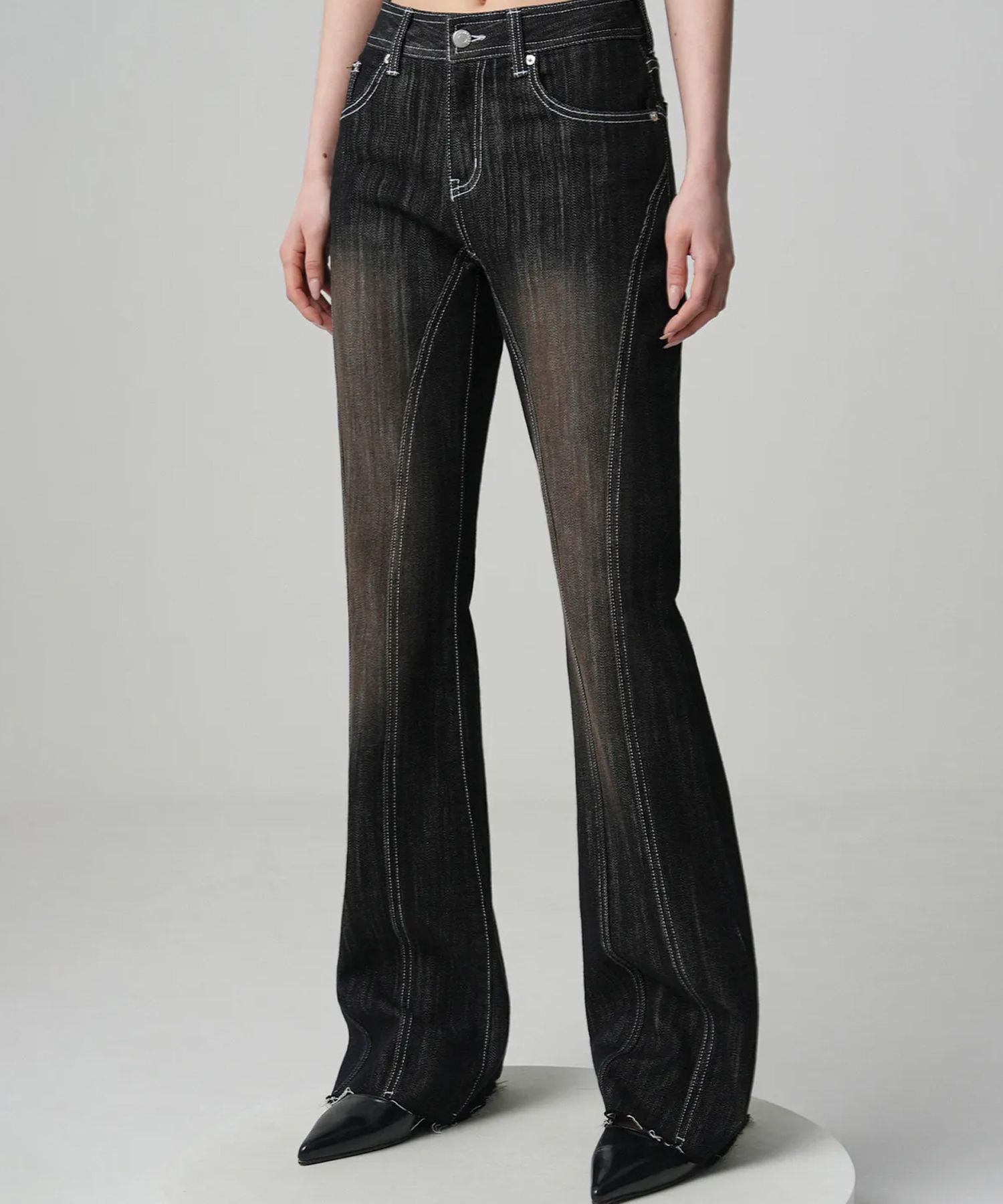 [AVANDRESS] Thin Bootscut Pants 2色★ MUSINSA | AVANDRESS Thin Bootscut Pants VINTAGE BLUE