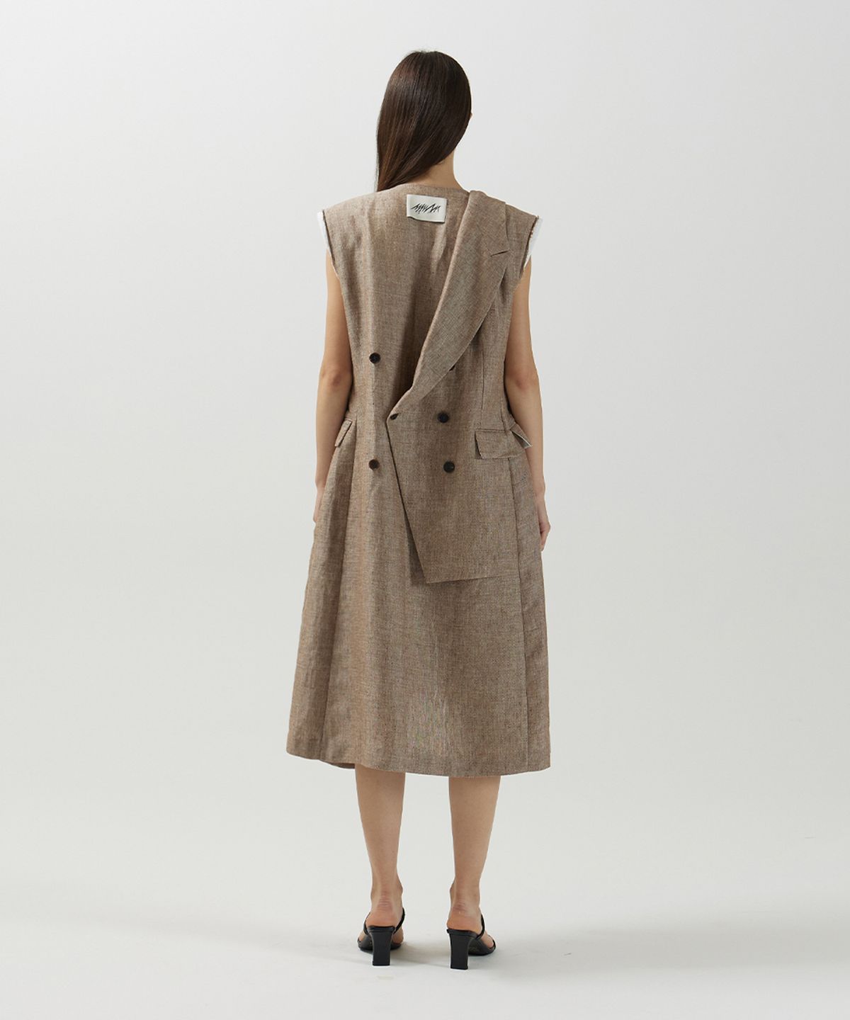 므아므(MMAM) Linen origami long vest
