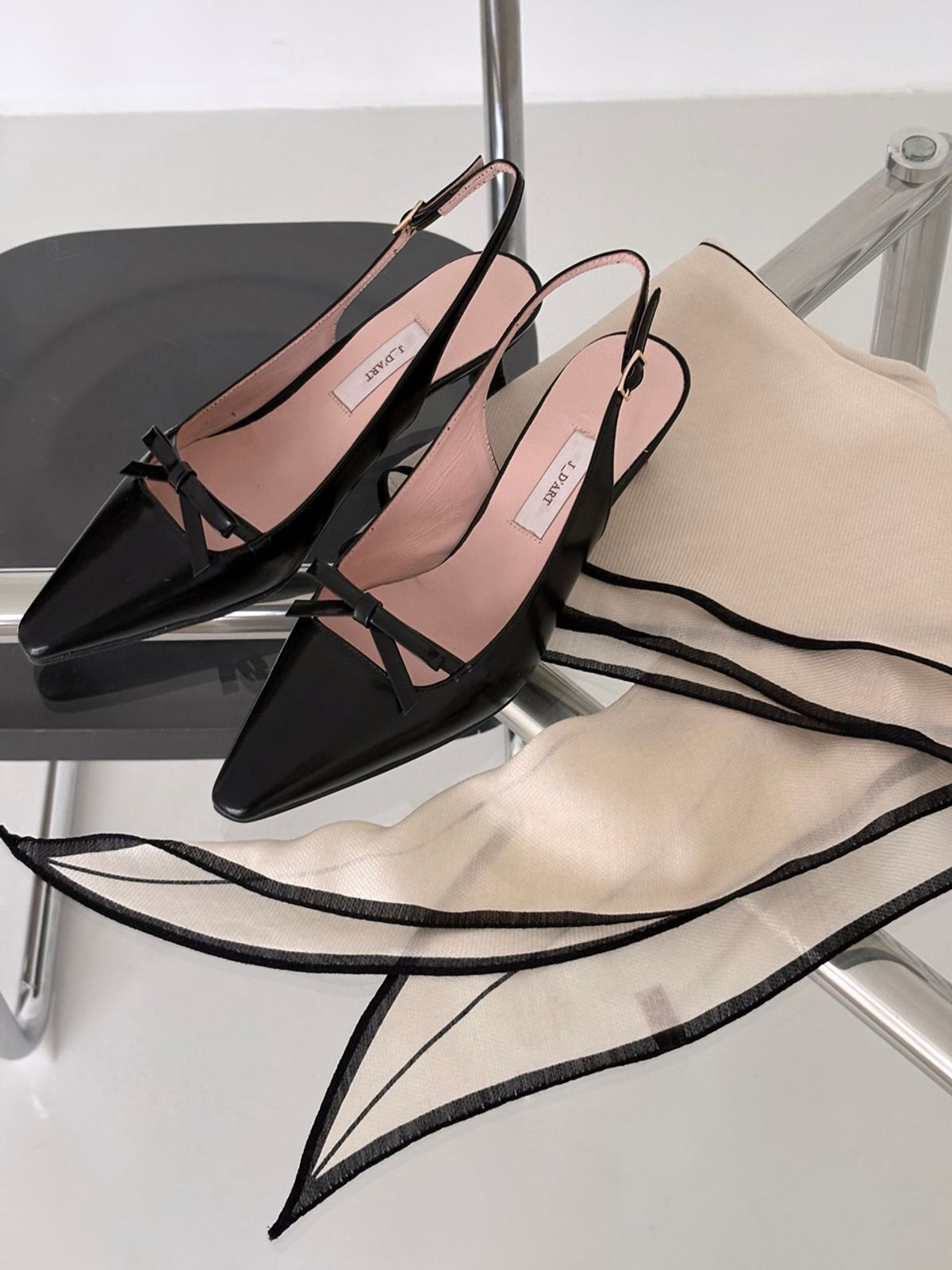 쥬다르(JEU DART) rene ribbon slingback 3color