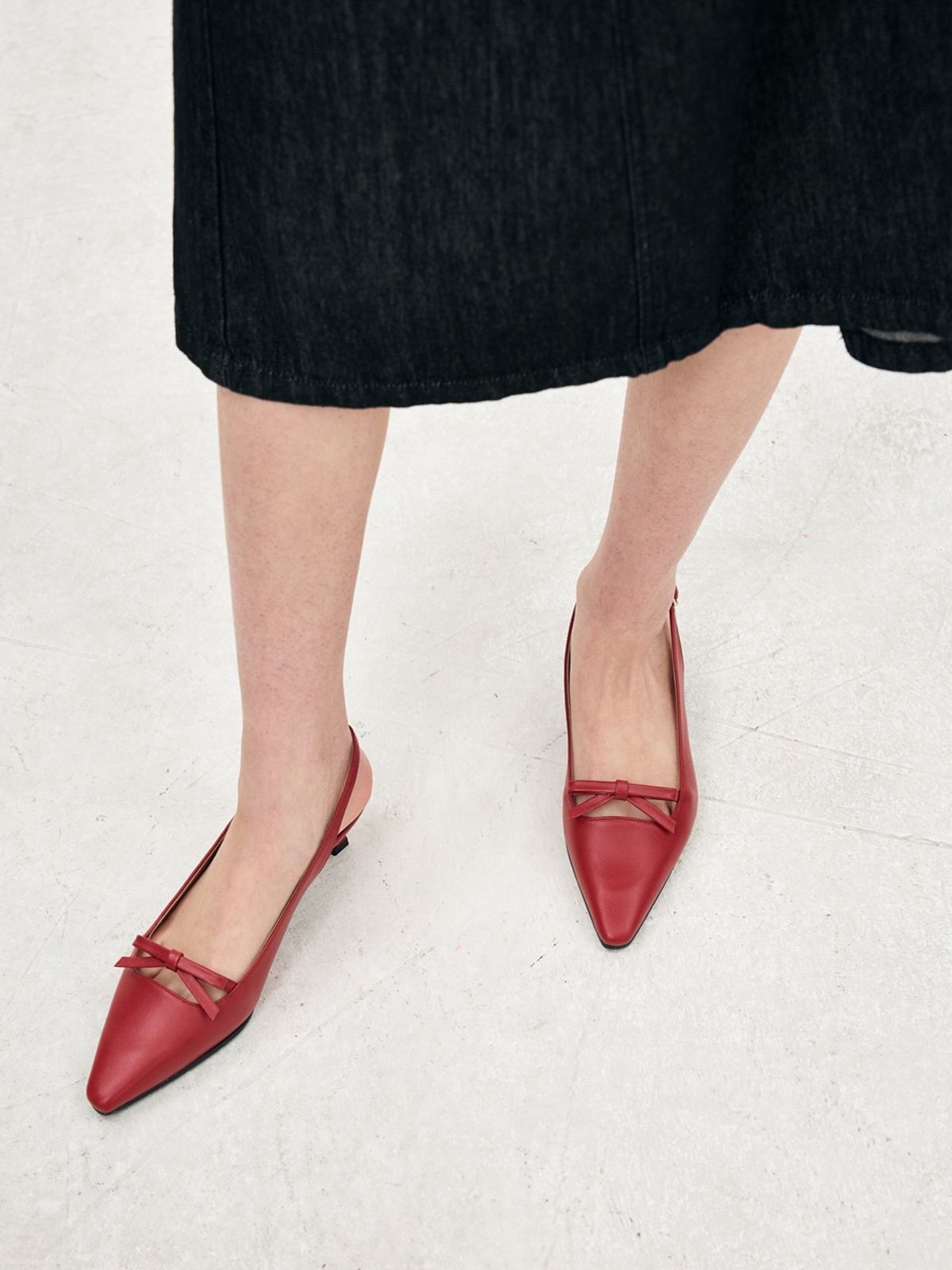 쥬다르(JEU DART) rene ribbon slingback 3color