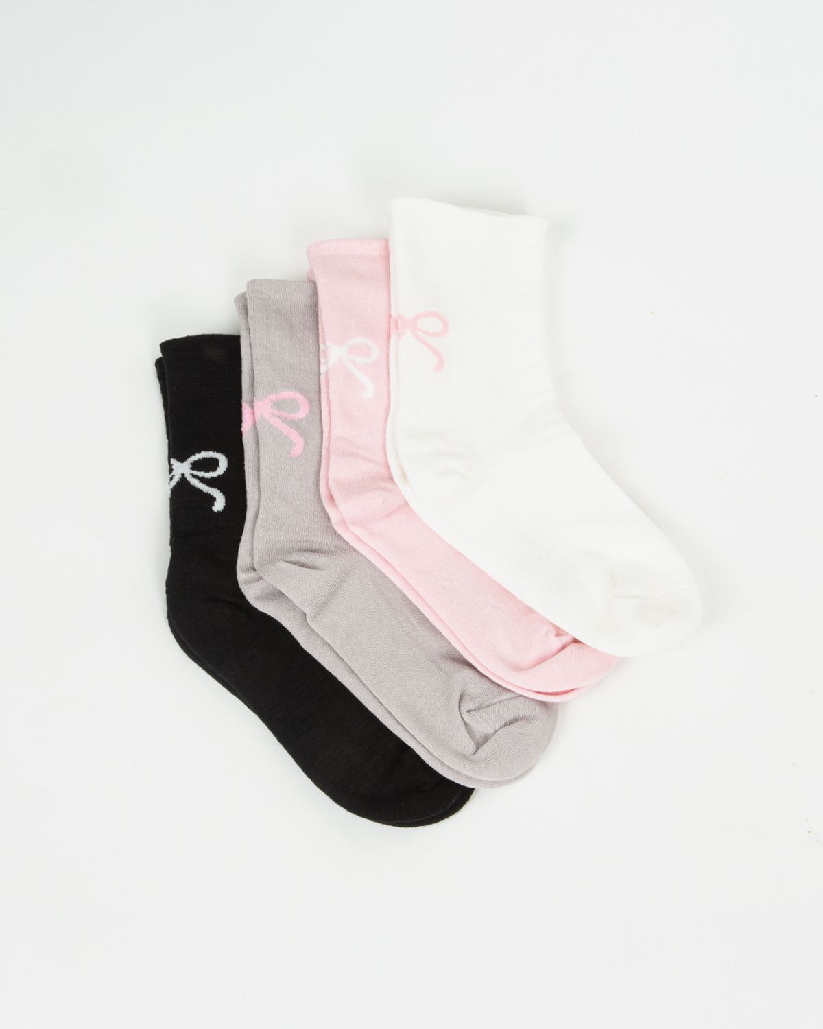 삭스에이(SOCKSA) [4PACK] 리본 발목조임없는 무압박 순면 도톰 2올 시그니처 168N 여성양말