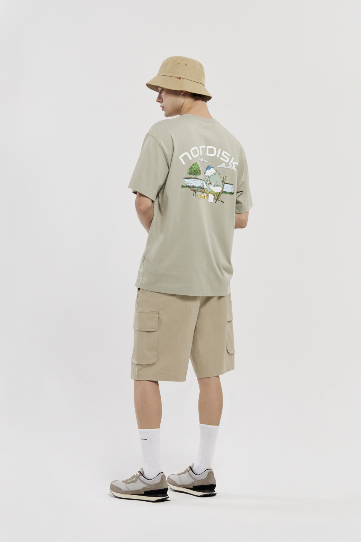 노르디스크(NORDISK) 티타임 카툰폴라베어 반팔 티셔츠 - U_Light Khaki