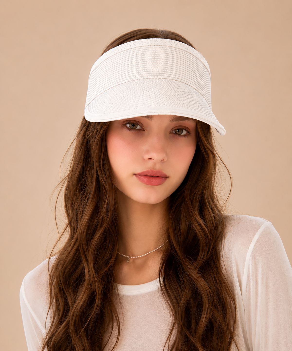 바스카라(VASCARA) Latin Raffia Sun Visor Cap (4colors)