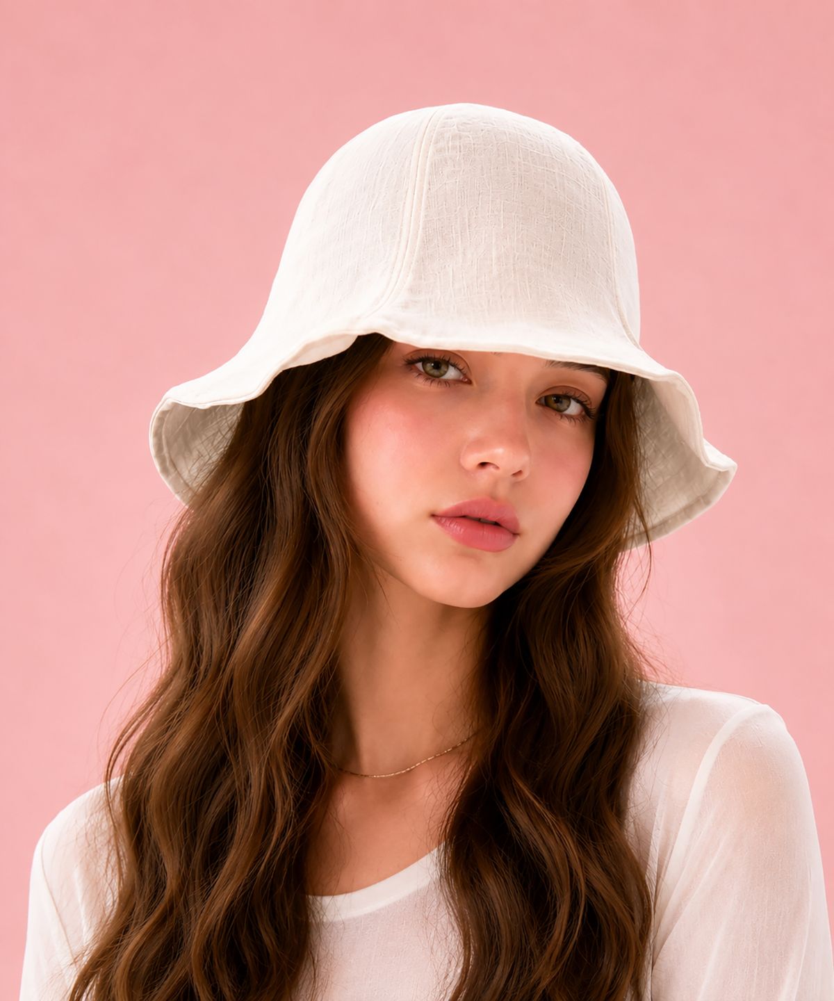 바스카라(VASCARA) Sofia Cotton Wire Bucket Hat (4colors)