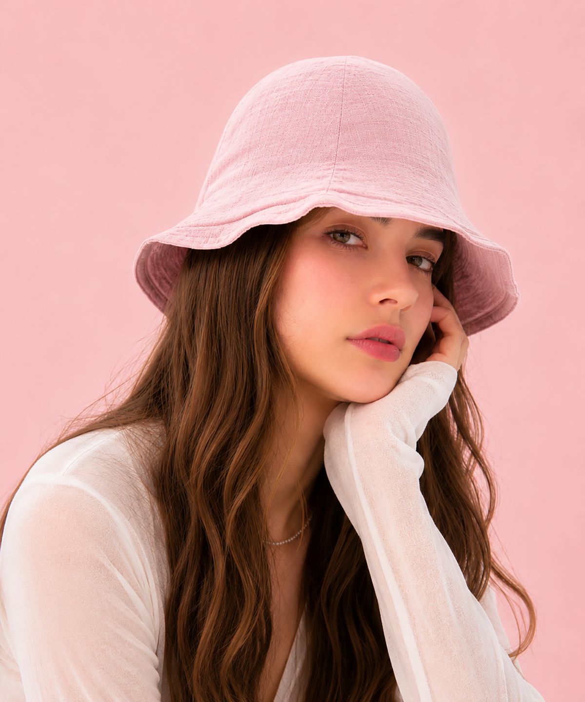 바스카라(VASCARA) Sofia Cotton Wire Bucket Hat (4colors)