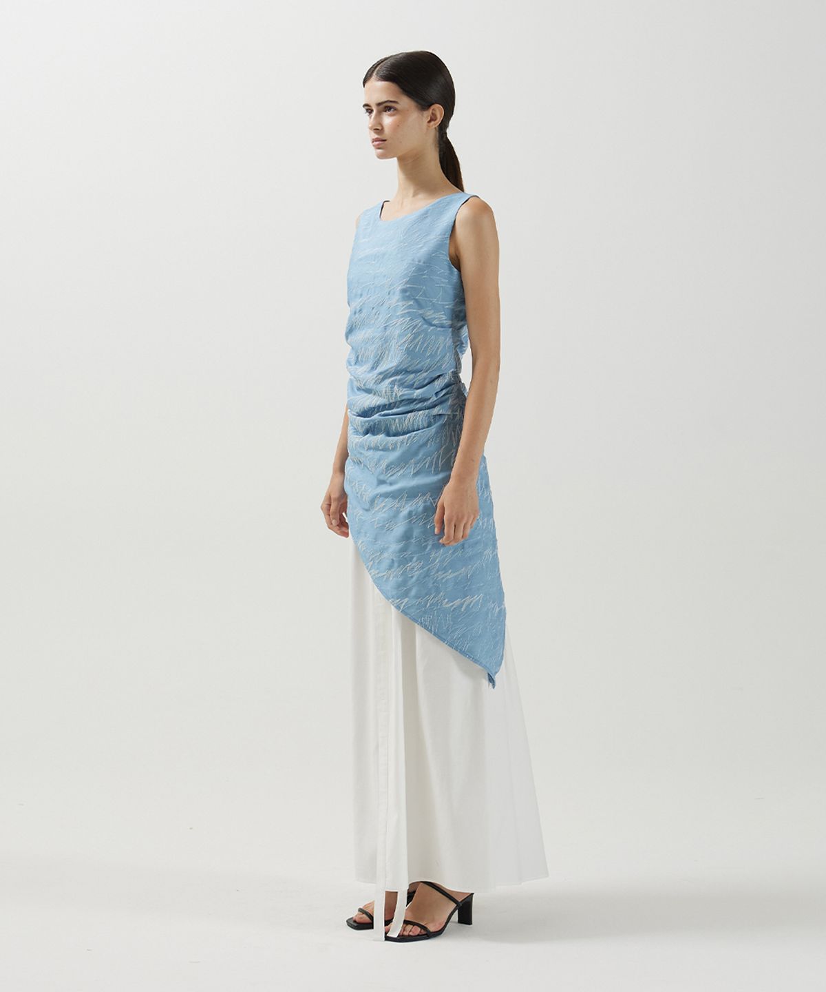 므아므(MMAM) Denim stitch layered dress