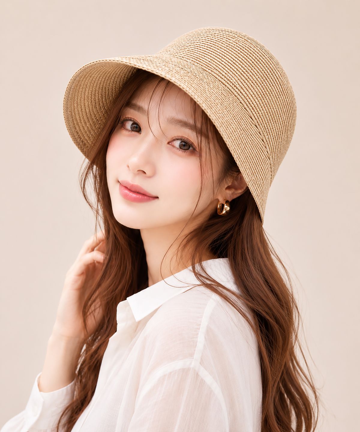 바스카라(VASCARA) Looming Raffia Velcro Hat (3colors)