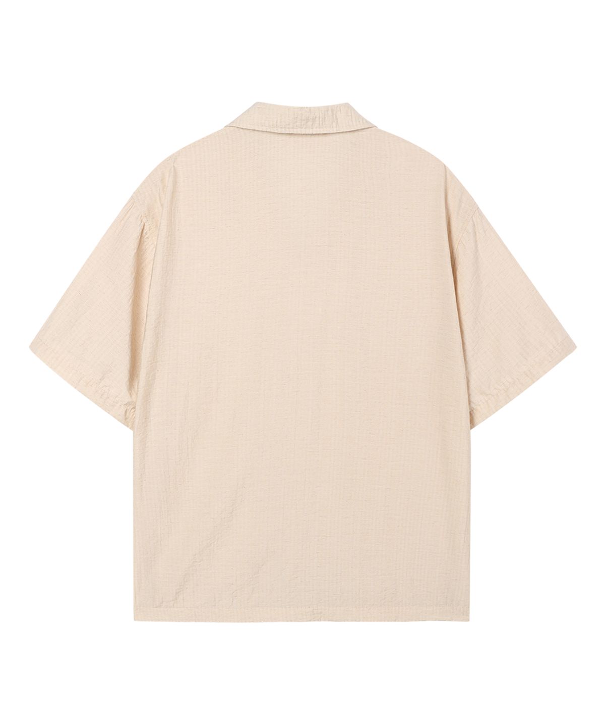 웨슬리 휴스턴(WESLEYHYUSTON) Heritage stripe linen half shirt light beige