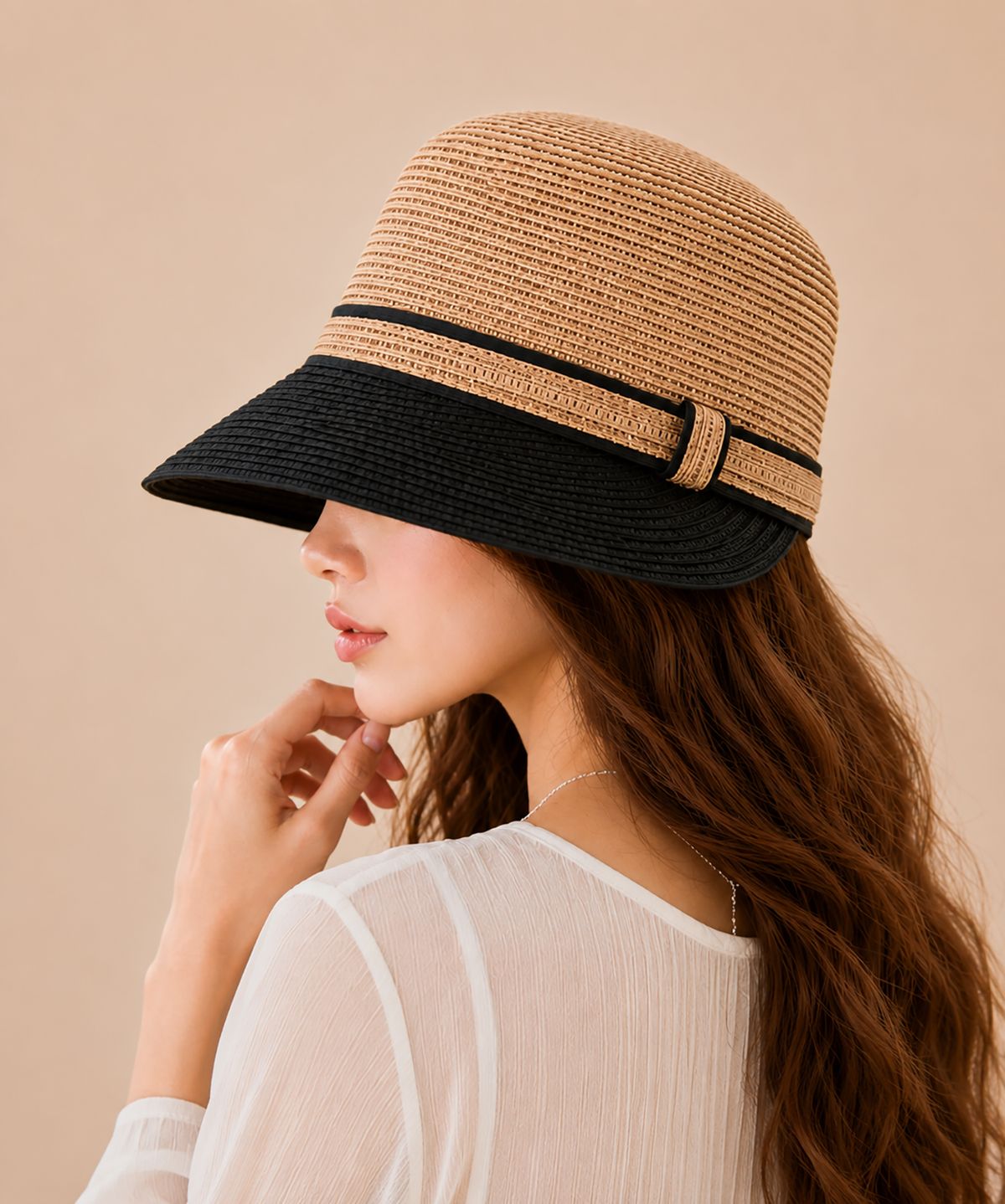 바스카라(VASCARA) Michelle Raffia Hat (2colors)