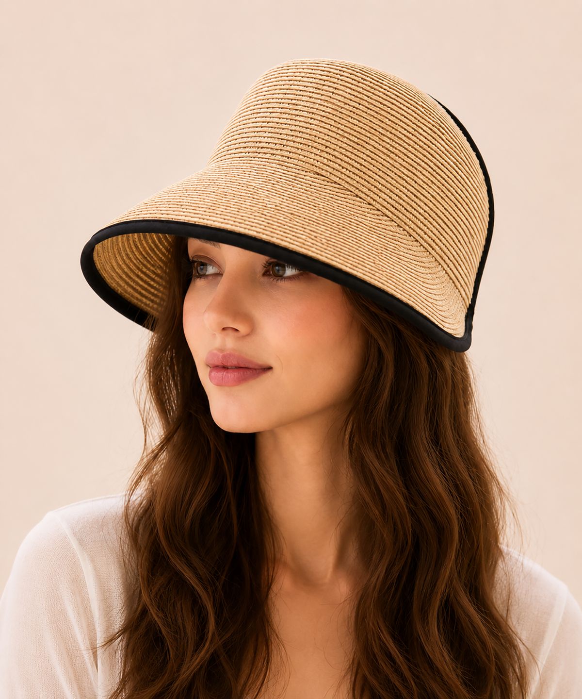 바스카라(VASCARA) Madeleine Raffia Sun Visor Hat (4colors)