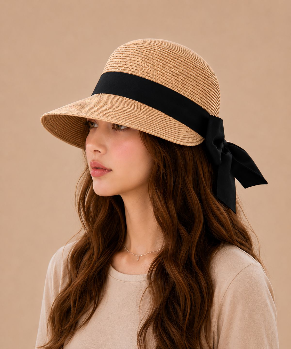 바스카라(VASCARA) Frill Ribbon Raffia Hat (3colors)