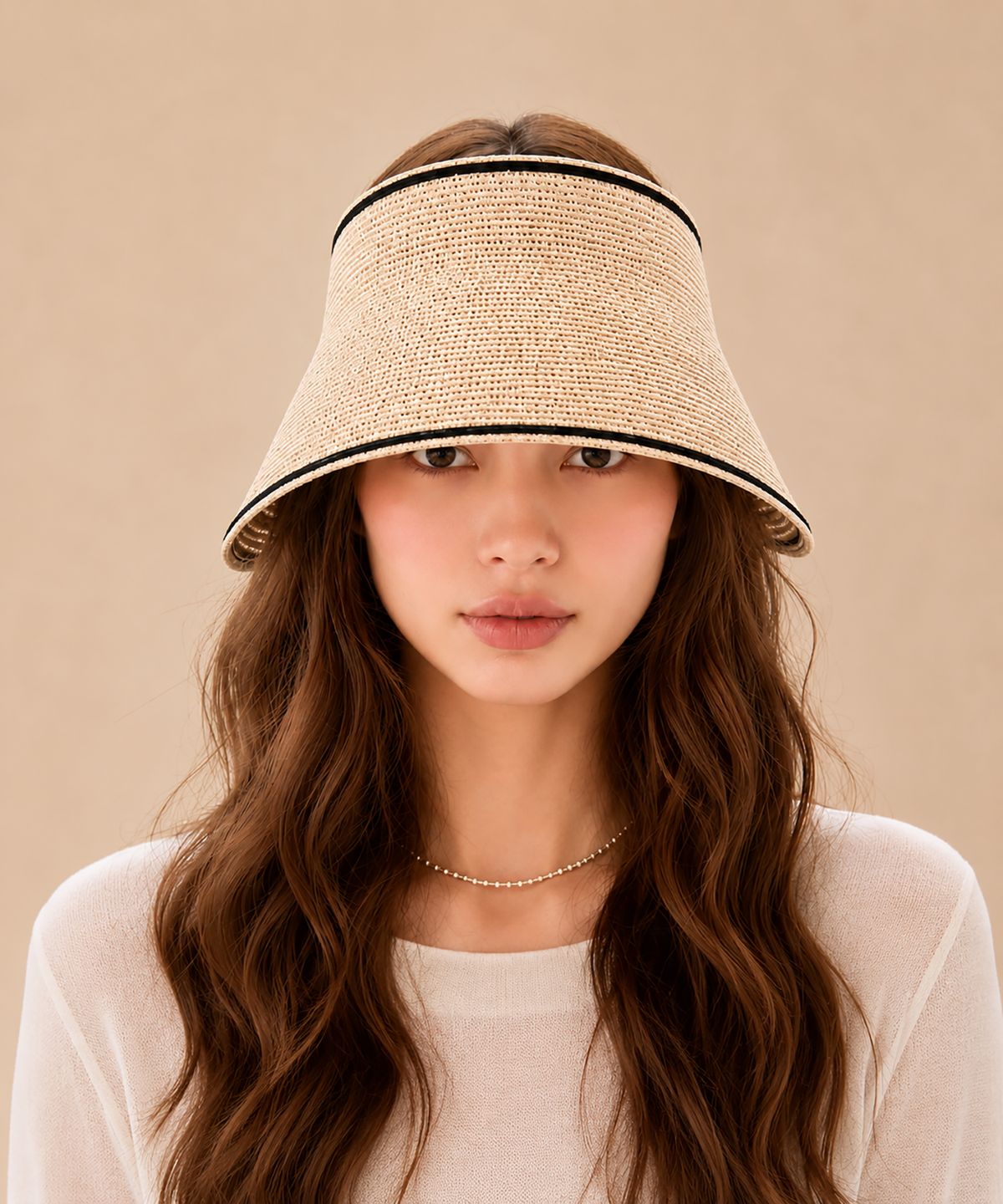바스카라(VASCARA) French Raffia Sun Visor Cap (4colors)