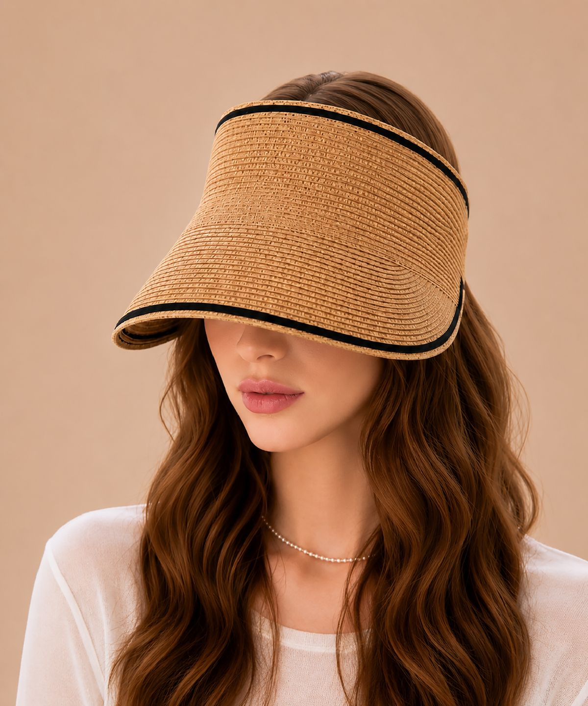 바스카라(VASCARA) French Raffia Sun Visor Cap (4colors)