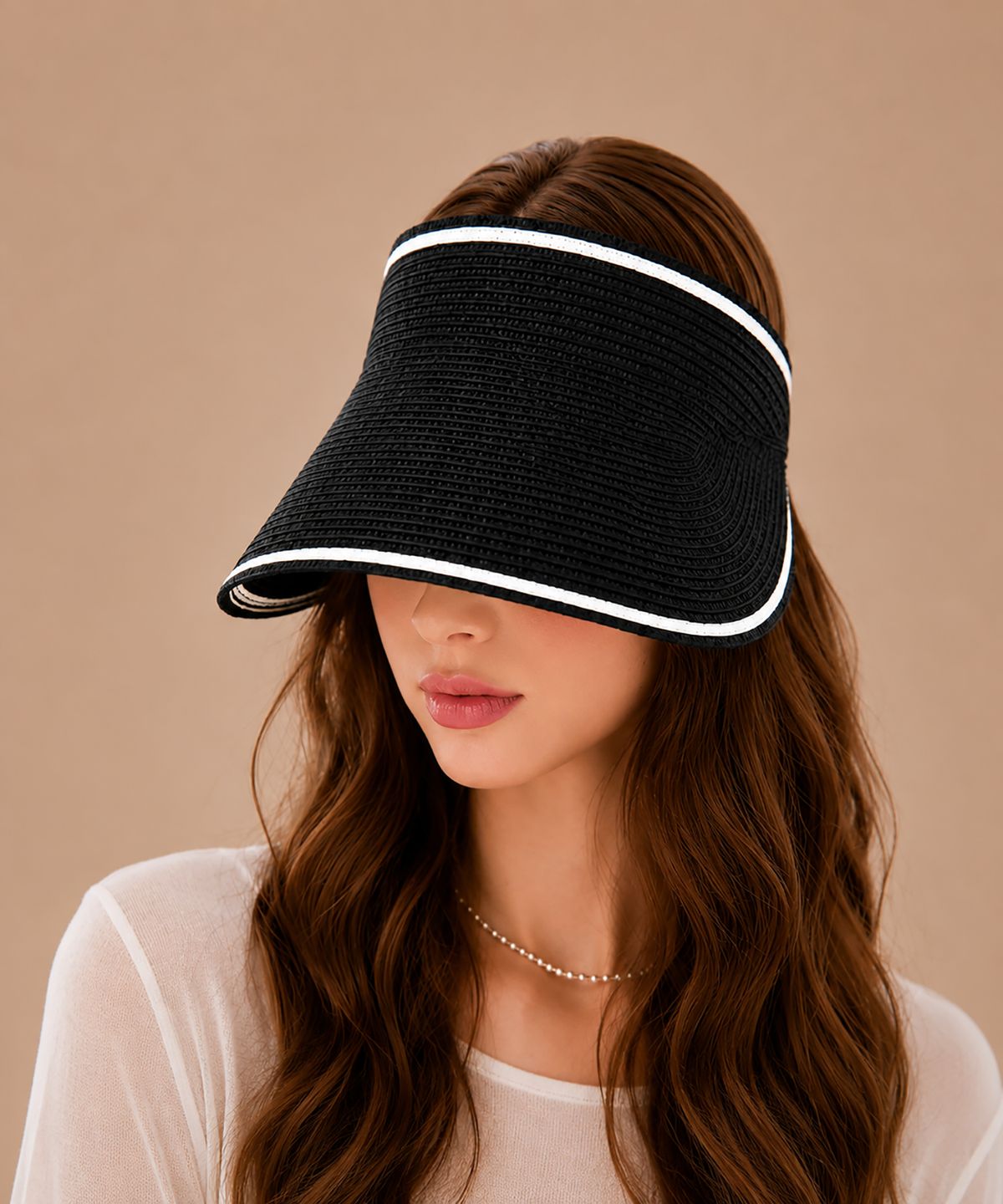 바스카라(VASCARA) French Raffia Sun Visor Cap (4colors)