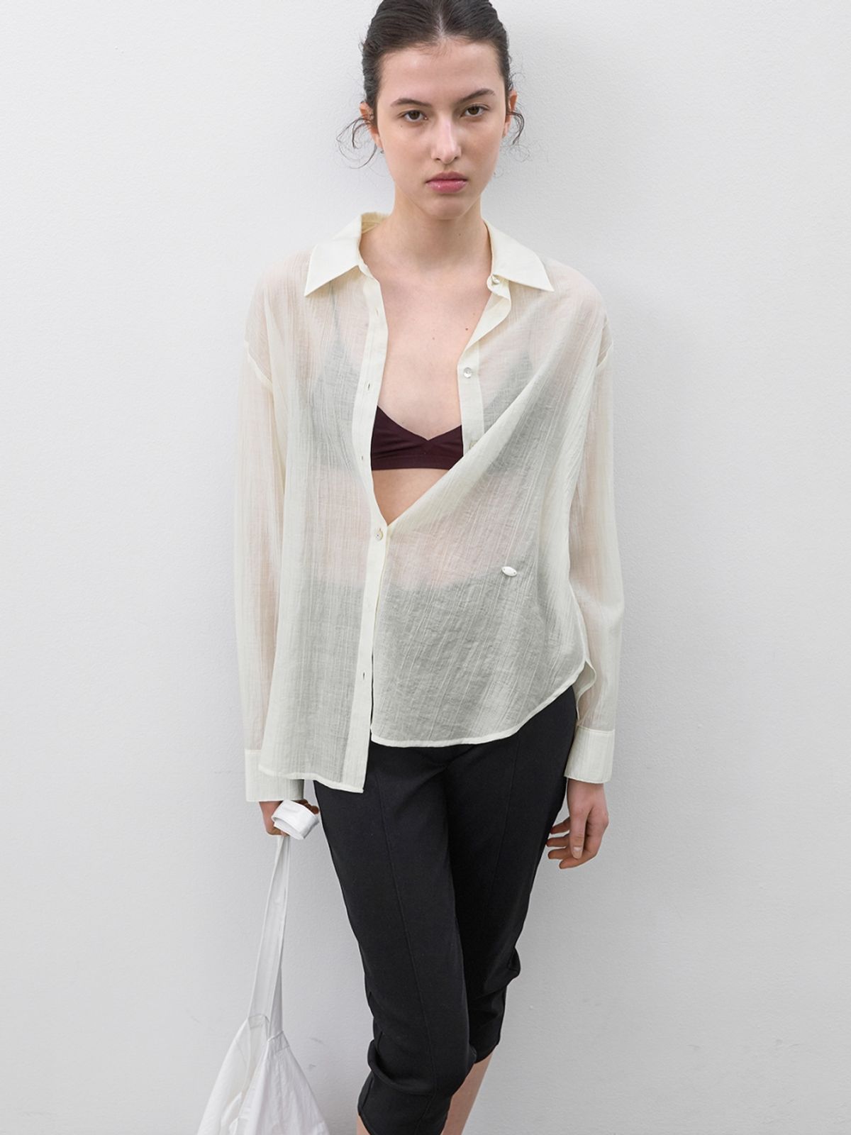 아틀리에 나인(ATELIER NAIN) ESSENTIAL MONA LOGO SHIRT(BL-4314)