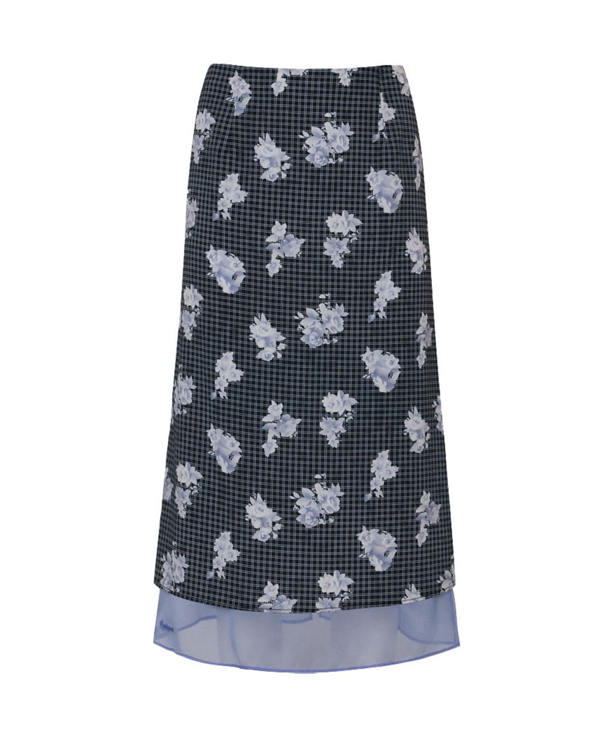 루루서울(LOULOUSEOUL) BonBon Floral Layered Skirt (Blue)