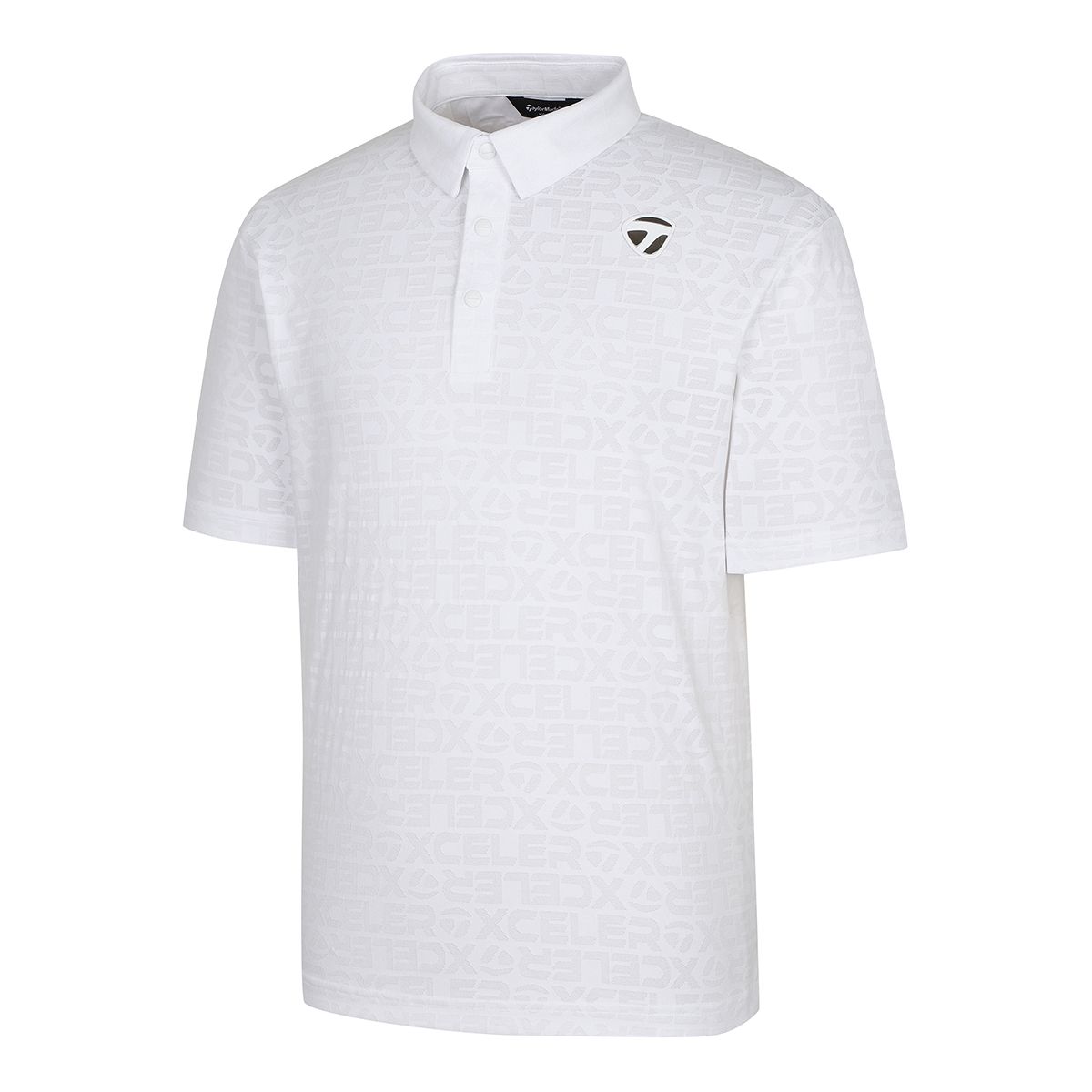 테일러메이드 어패럴(TAYLORMADE APPAREL) 남성 로고 자카드 카라 반팔 티셔츠 T8031TO2141-100
