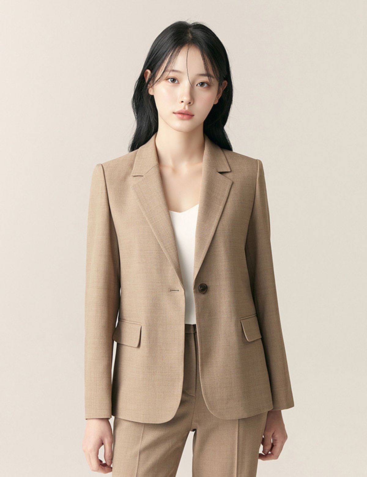 로엠(ROEM) 린넨라이크 긴팔 자켓_RMJKF24R12