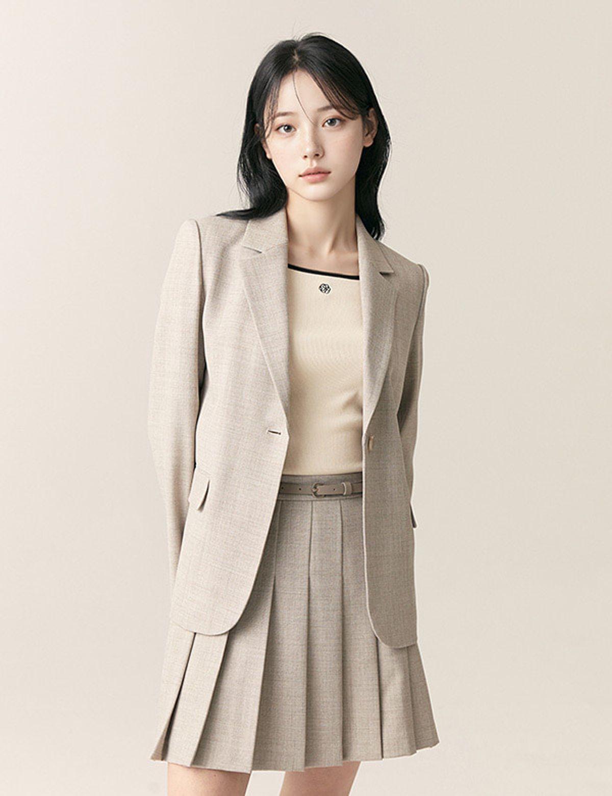 로엠(ROEM) 린넨라이크 긴팔 자켓_RMJKF24R12