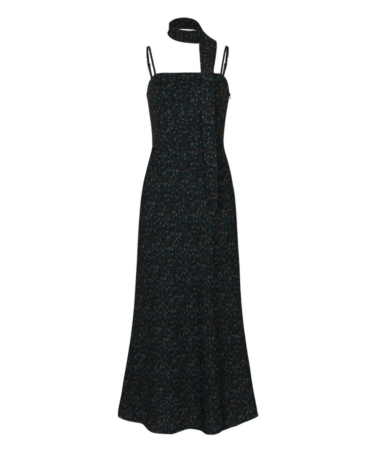 루루서울(LOULOUSEOUL) Brooke Slim Dress (Scarf Set / Black)