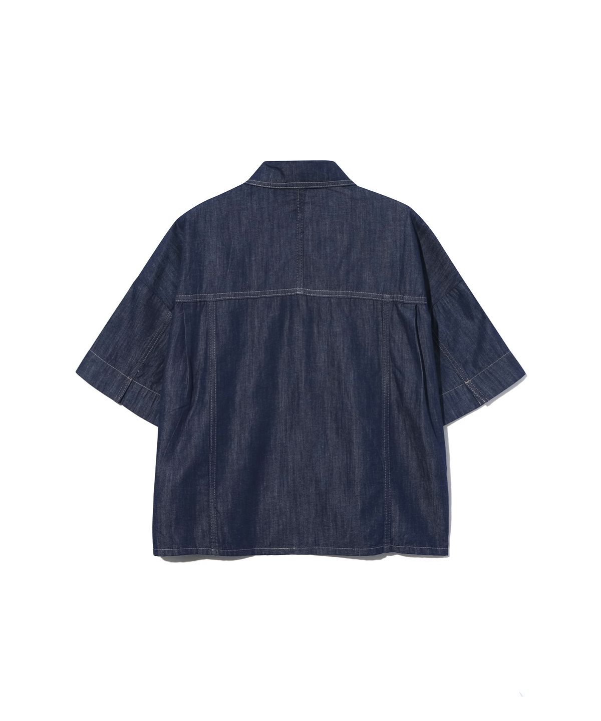유씨엘에이(UCLA) 여성 오버핏 반팔 데님 셔츠[DK-INDIGO](UB4SS50)