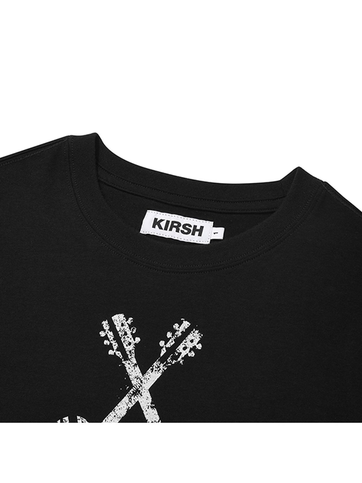 키르시(KIRSH) 유니언 잭 크롭 티셔츠 [블랙]