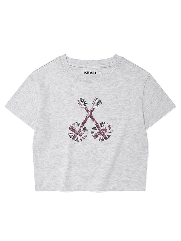 ★KIRSH★ Union Jack Crop T-Shirt Melange Grey MUSINSA | KIRSH Union Jack Crop T-Shirt [Melange Grey]