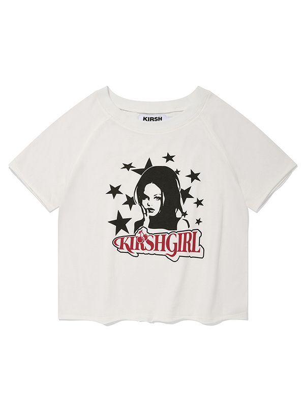 [KIRSH] VINTAGE GRAPHIC CROP T-SHIRT★Tシャツ MUSINSA | KIRSH Kirsh Girl Vintage Graphic Semi Crop T-Shirt