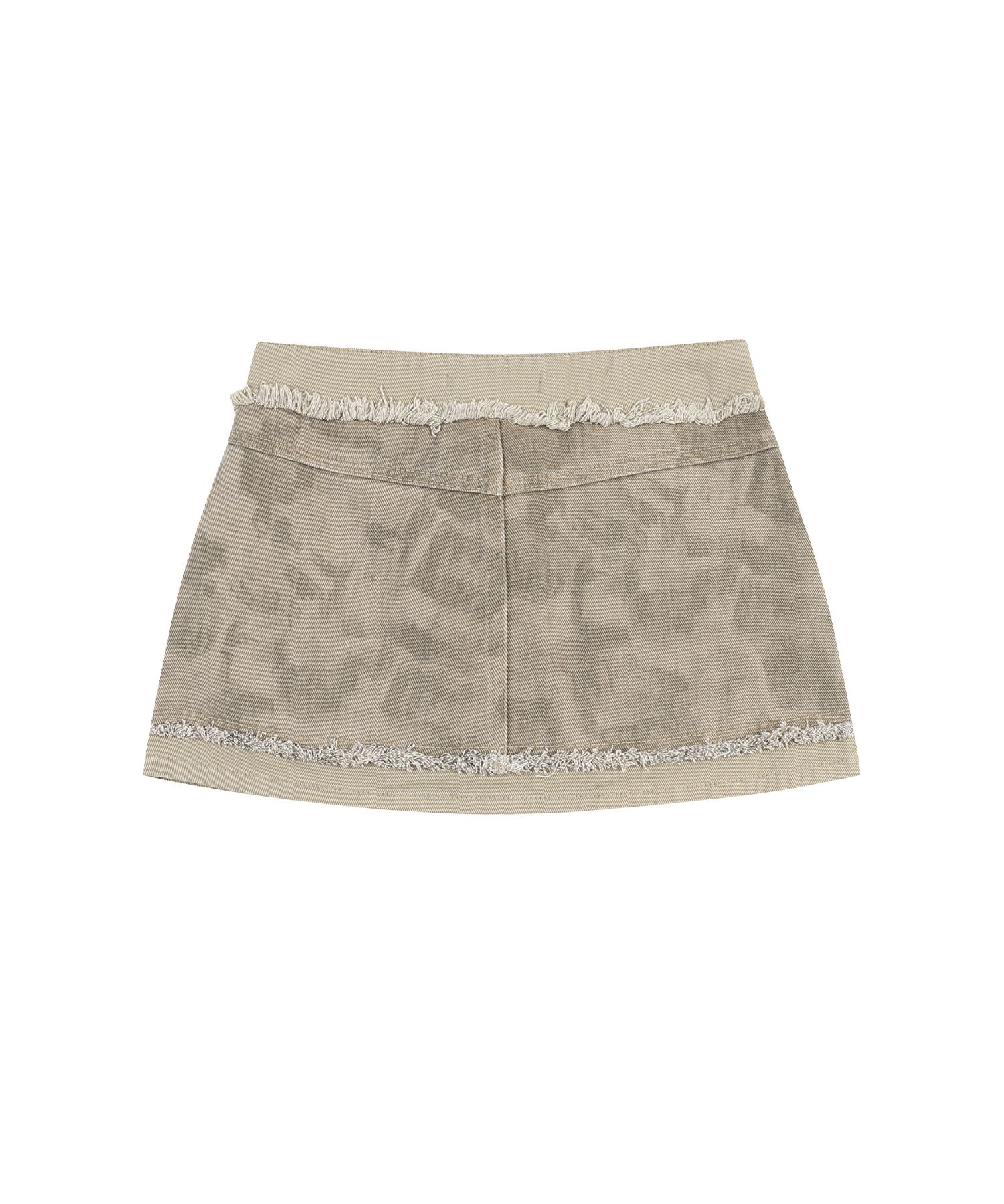 MUSINSA | ORDINARY HOLIDAY LACE-UP DETAIL MINI SKIRT [BEIGE]