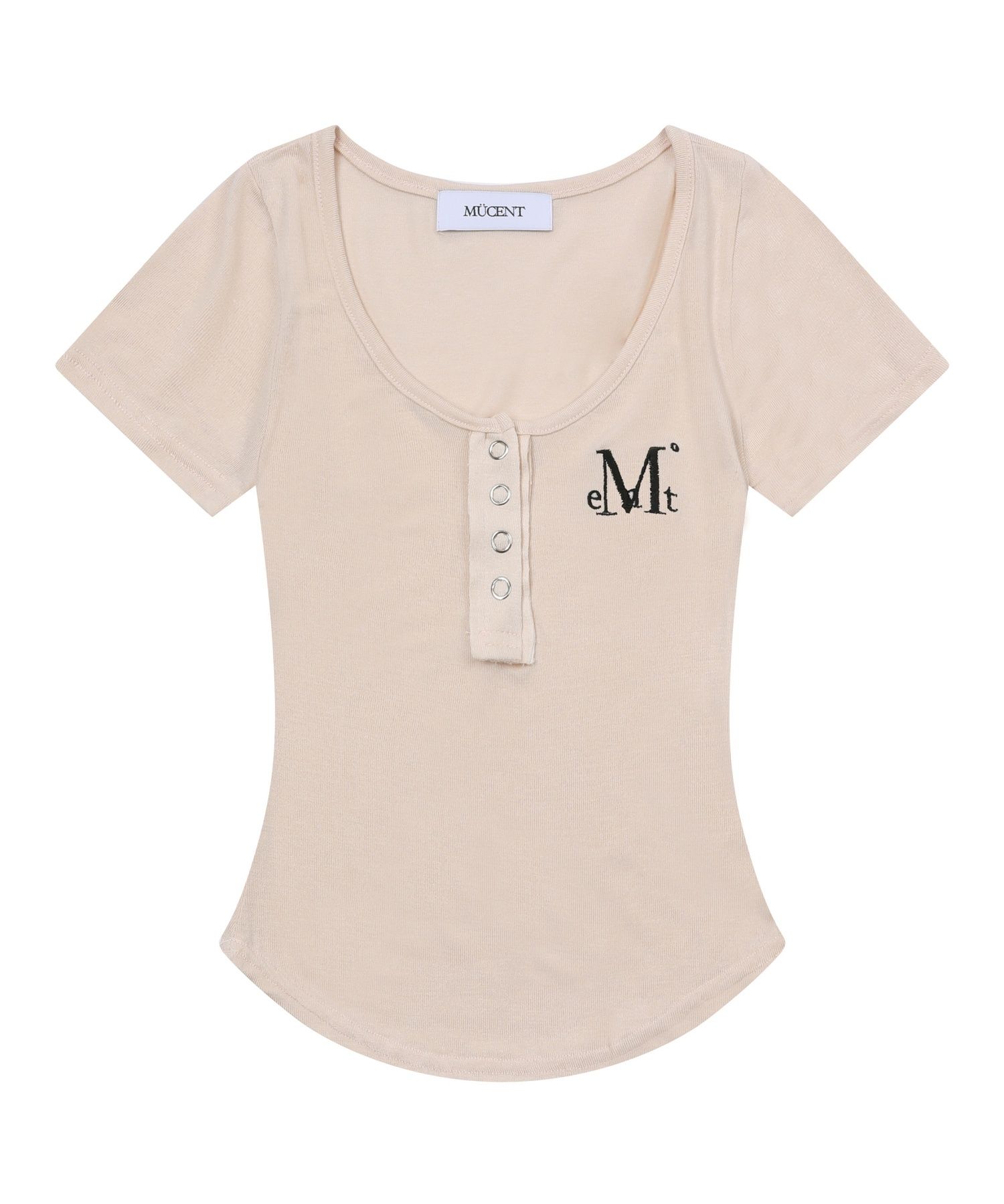 ★MUCENT★ Haring Signature Logo Snap Button Unisex Gulim Te MUSINSA | MUCENT Haring Signature Logo Snap Button Unisex