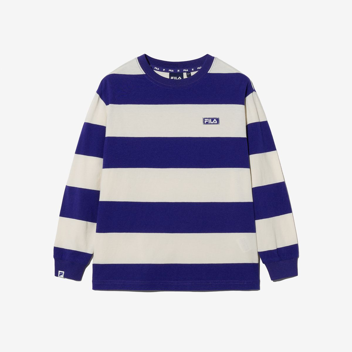 휠라 키즈(FILA KIDS) 베이직 스트라이프 티셔츠