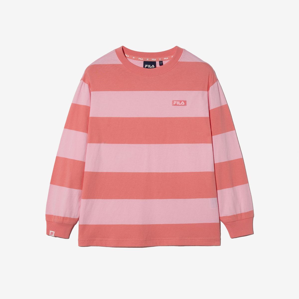 휠라 키즈(FILA KIDS) 베이직 스트라이프 티셔츠