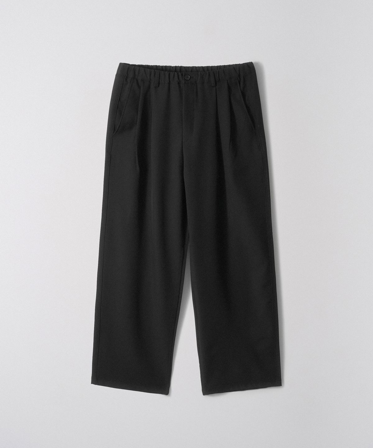 이지오(EZIO) Wave Wide Banding Pants_Black