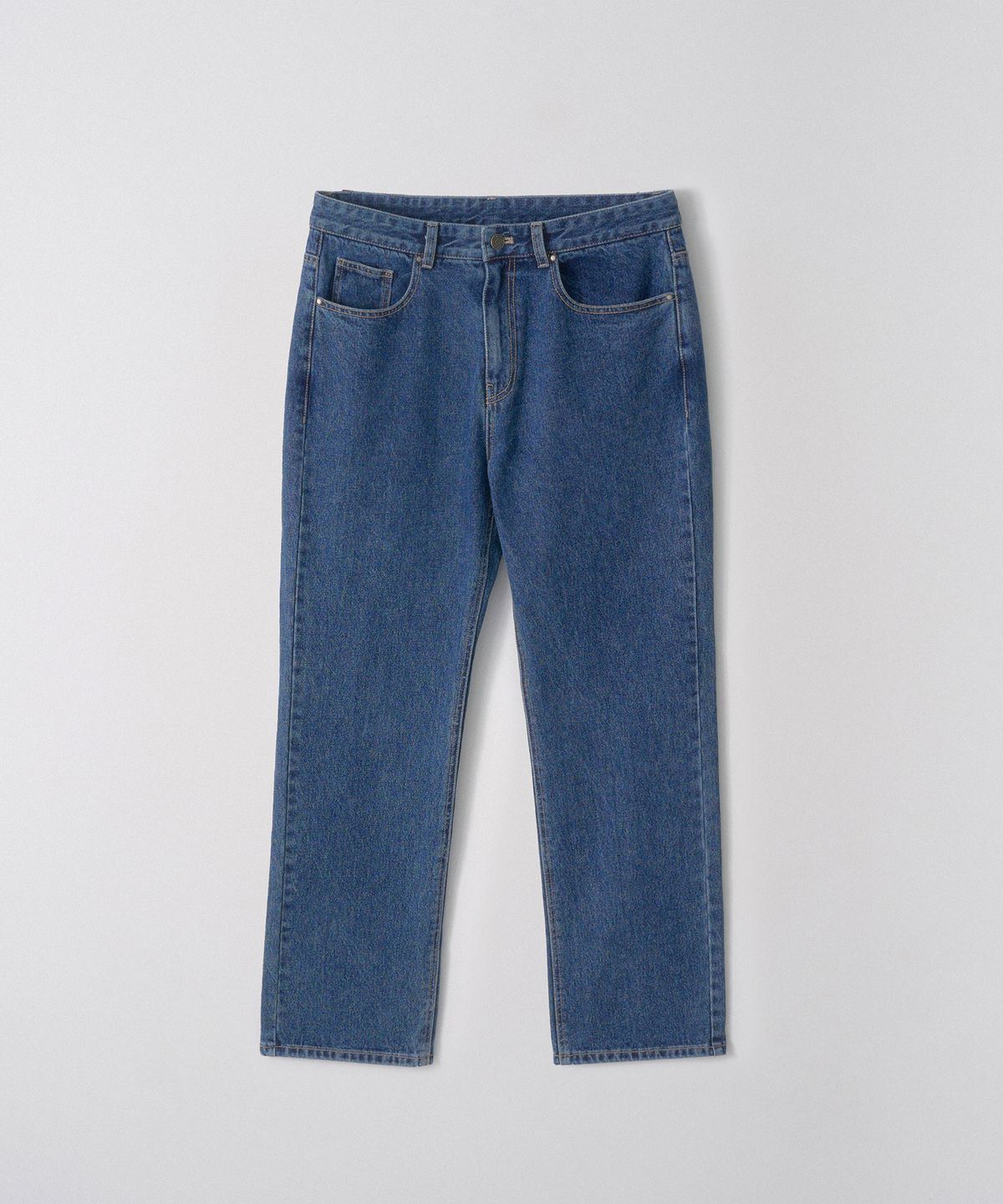 이지오(EZIO) Denim Straight Fit Pants_Blue