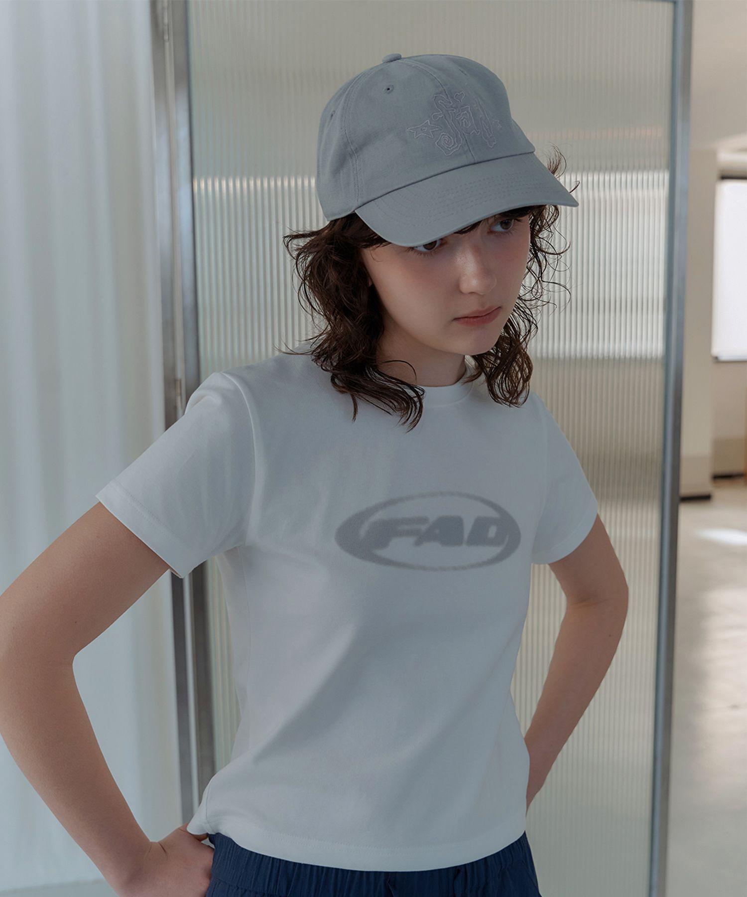MUSINSA | FAD Drawing Logo Ball Cap (Gray)