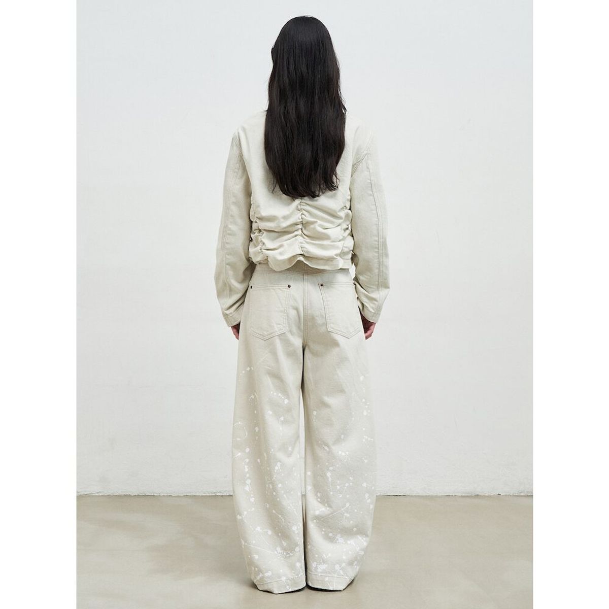 앙개(ANGGAE) Artist Denim Jacket  Ivory