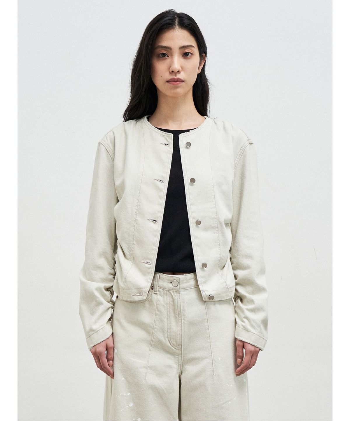 앙개(ANGGAE) Artist Denim Jacket  Ivory