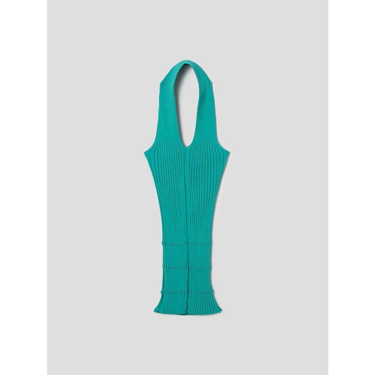 앙개(ANGGAE) Crafted Rib Halter Dress  Green
