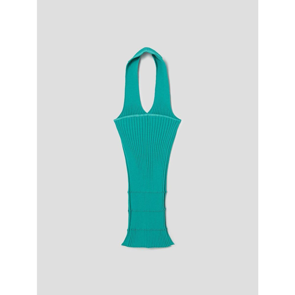 앙개(ANGGAE) Crafted Rib Halter Dress  Green
