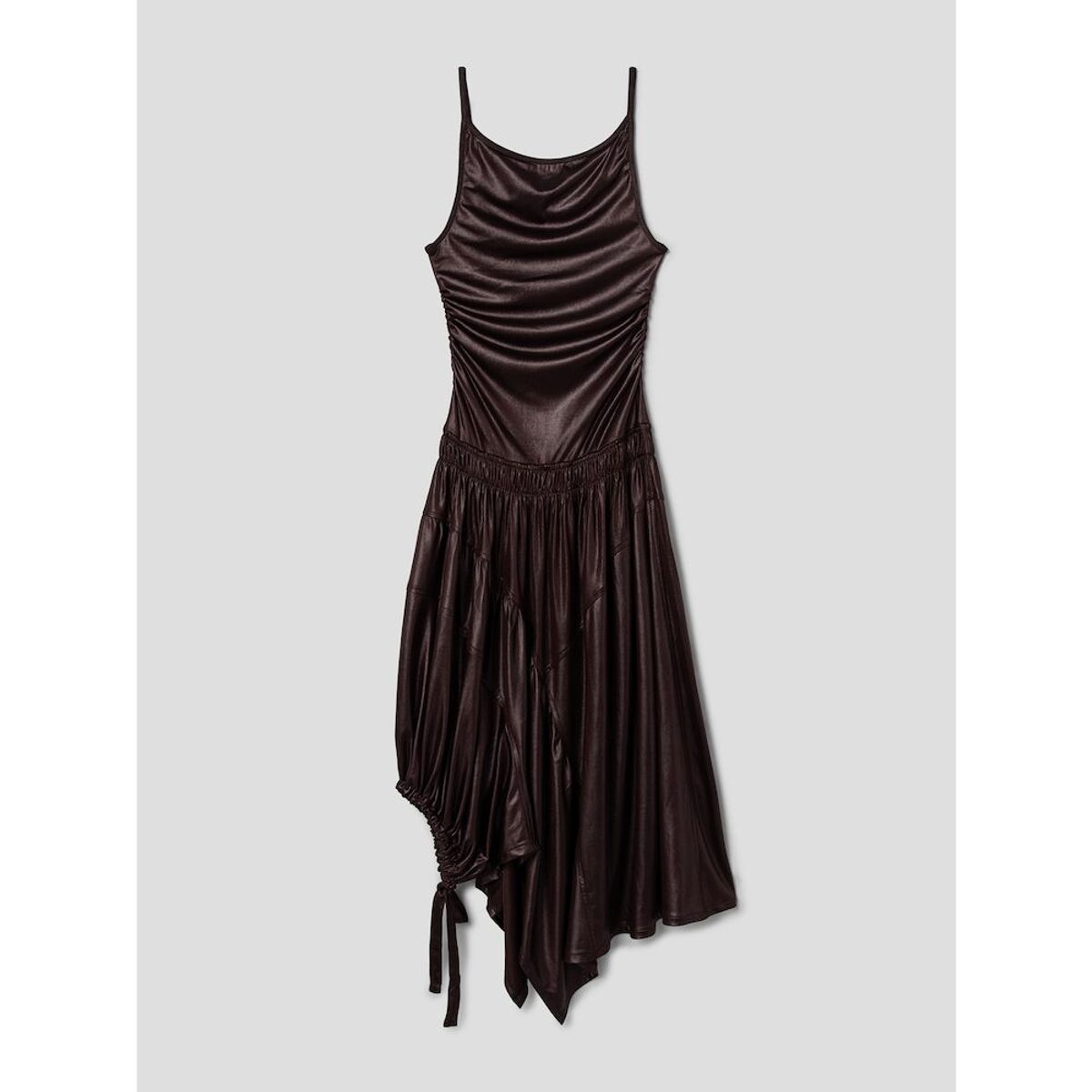 앙개(ANGGAE) Balloon Jersey Dress  Brown