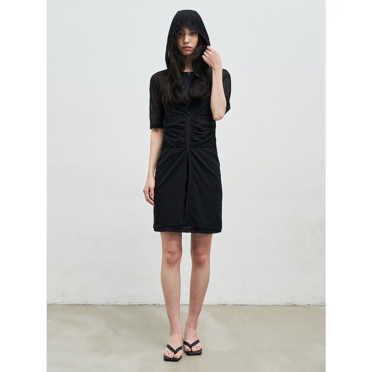앙개(ANGGAE) Power Net ZipUp  Black