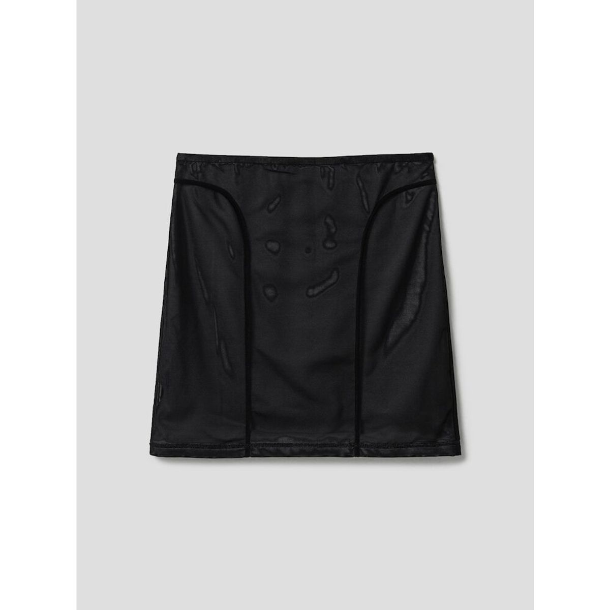 앙개(ANGGAE) Power Net Mini Skirt  Black