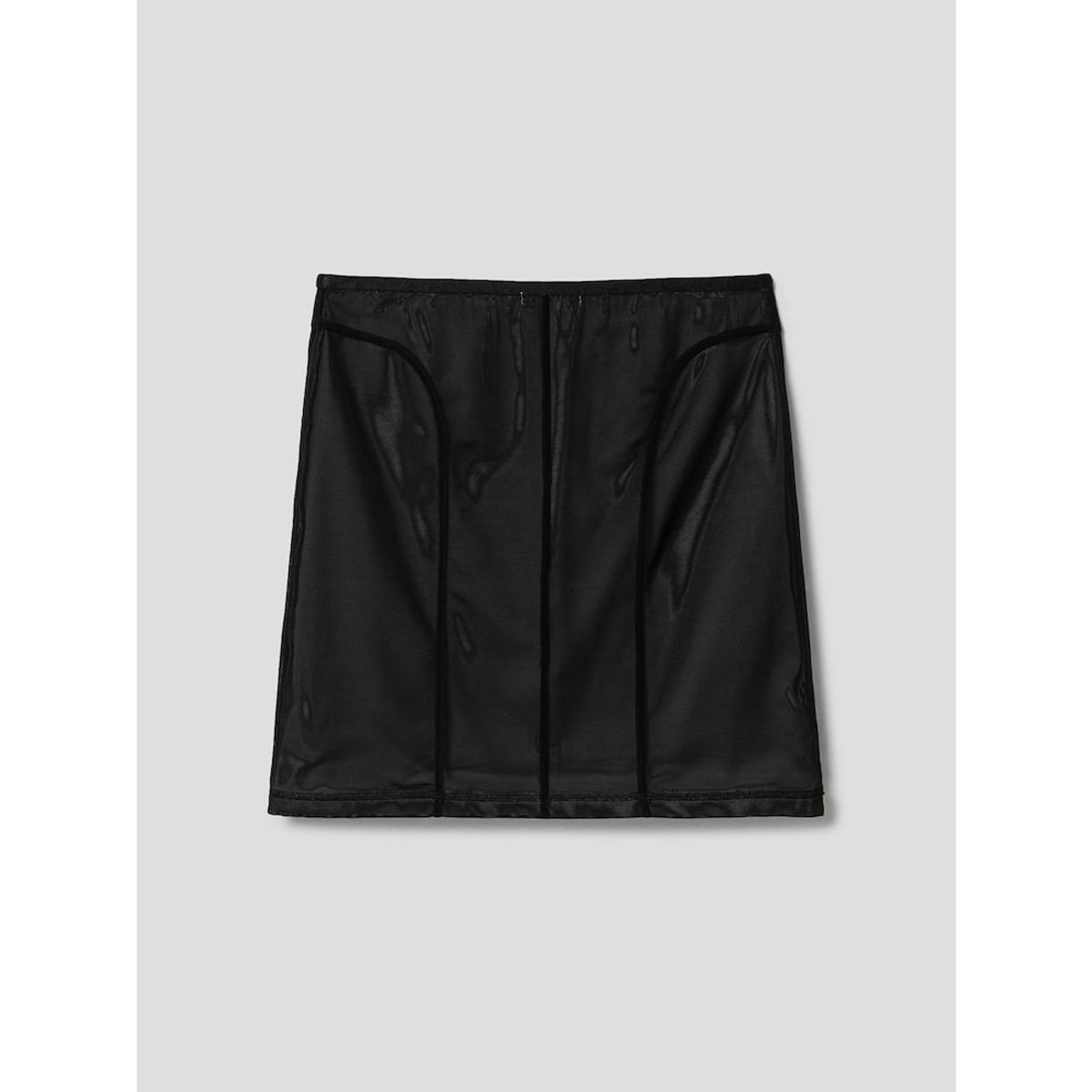 앙개(ANGGAE) Power Net Mini Skirt  Black