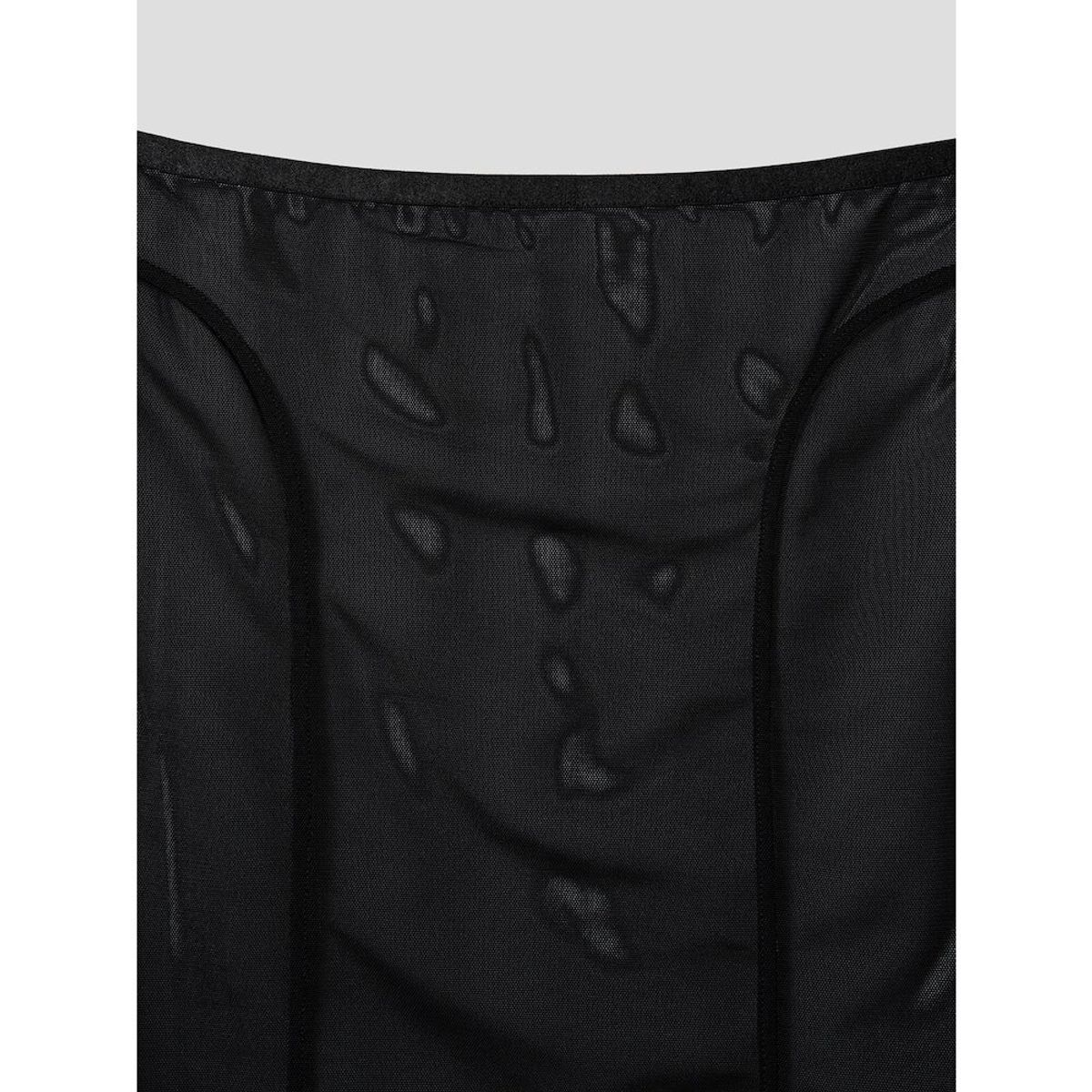 앙개(ANGGAE) Power Net Mini Skirt  Black