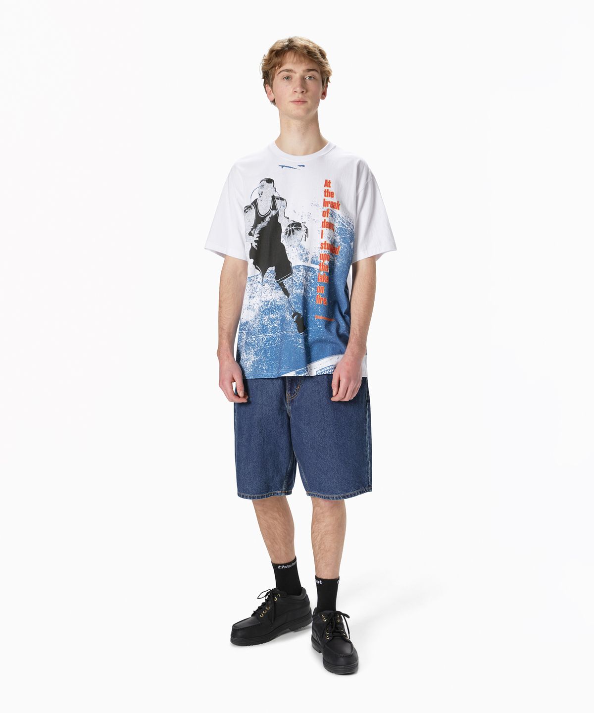 디스이즈네버댓(THISISNEVERTHAT) Washed Denim Short Blue