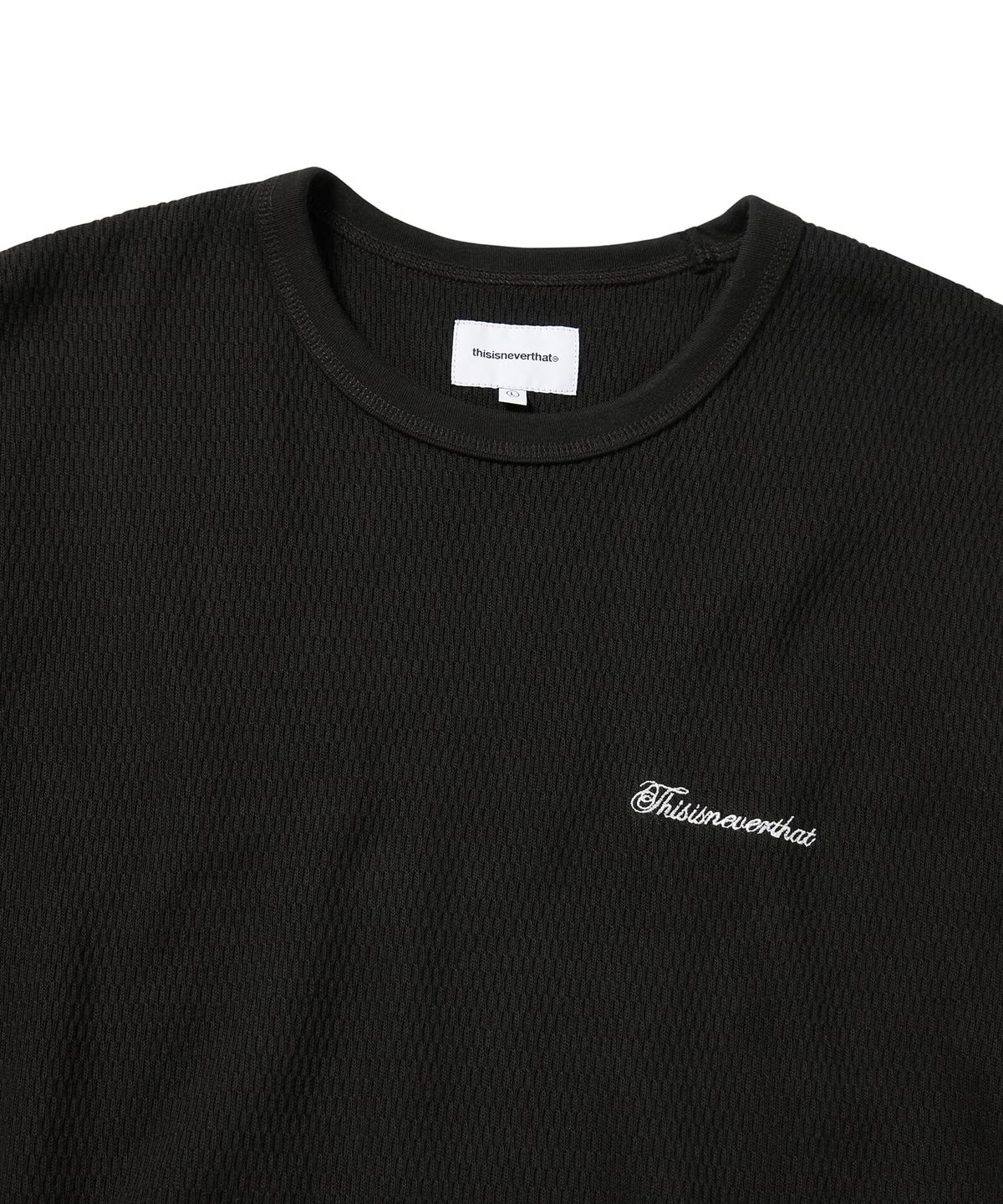 디스이즈네버댓(THISISNEVERTHAT) (SS25) Waffle Tee Off Black